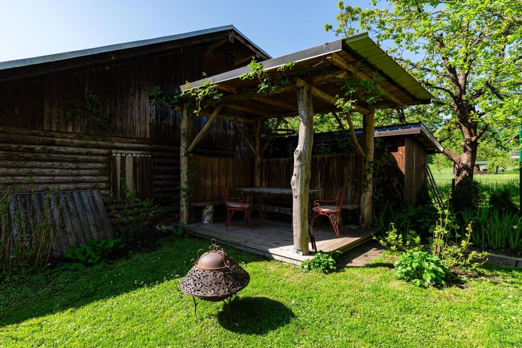 House, Garden And A Green Cat Блед Экстерьер фото